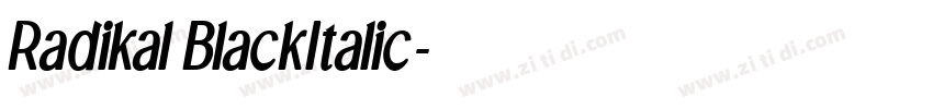 Radikal BlackItalic字体转换